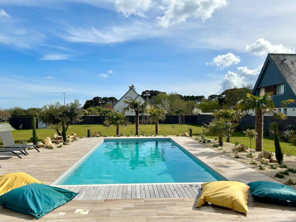 Superbe Villa Tout Confort Avec Piscine Chauffee Er Couverte Et Spa A 2 Pas De La Plage Фуенан Екстериор снимка