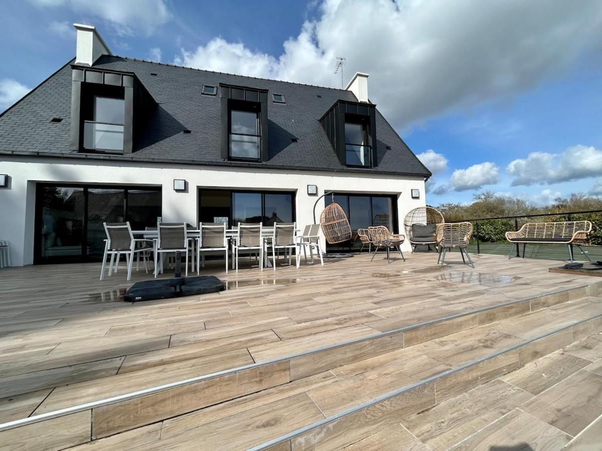 Superbe Villa Tout Confort Avec Piscine Chauffee Er Couverte Et Spa A 2 Pas De La Plage Фуенан Екстериор снимка