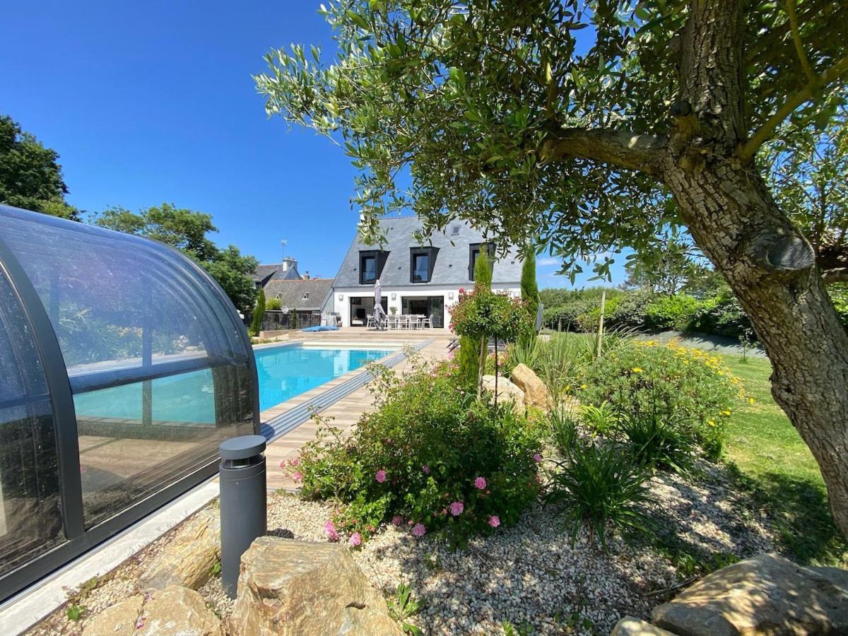 Superbe Villa Tout Confort Avec Piscine Chauffee Er Couverte Et Spa A 2 Pas De La Plage Фуенан Екстериор снимка